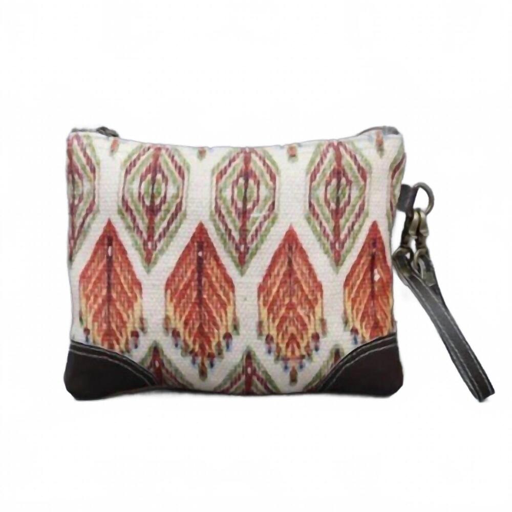 NEW HOPOFLY women's jepo wristlet pouch in brown